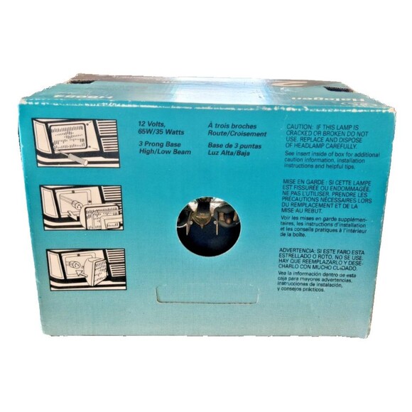 One GE H6054 Halogen Replacement Headlight High/Low Beam 12V/65W/35W Made In USA - Picture 3 of 6